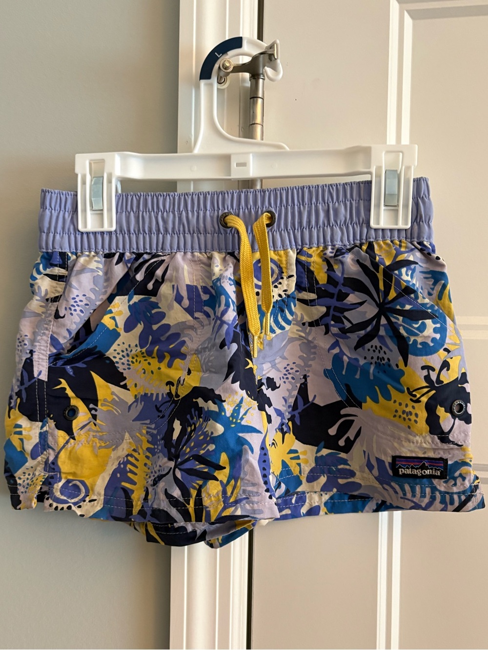 Girl’s Patagonia Floral Shorts - Lavender, Blue & Yellow